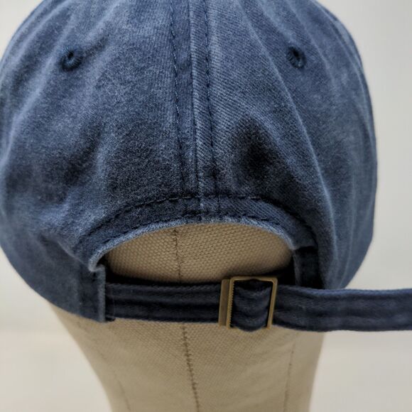 Take It Easy Men's Slideback Hat Blue Adjustable Embroidered Spell Out - Picture 8 of 11